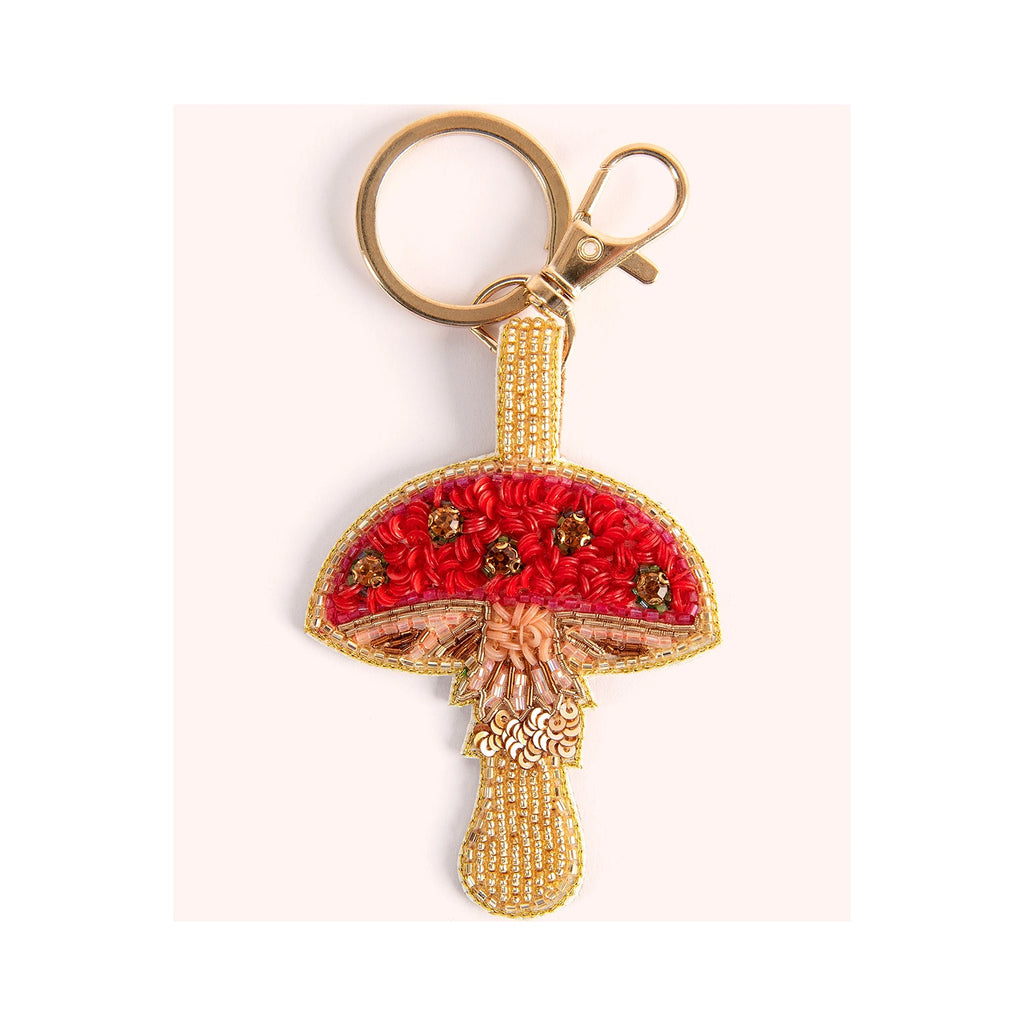 Keyring Beaded Toadstool