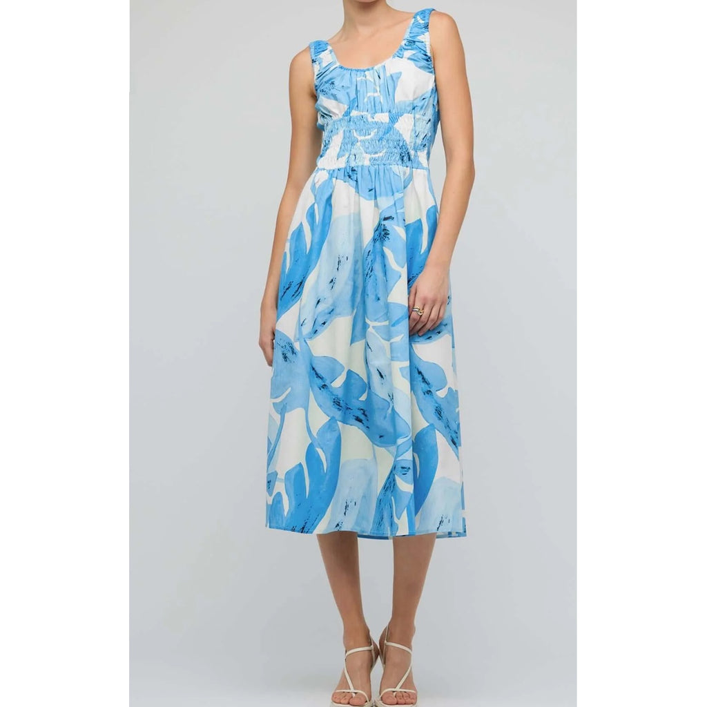 Dress Leilani Mini - Blue Leaf