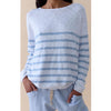 Top Bobbie - White & Soft Blue