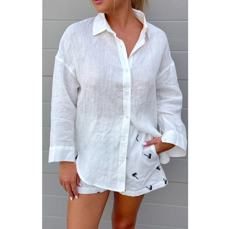 Top Boyfriend Shirt - White