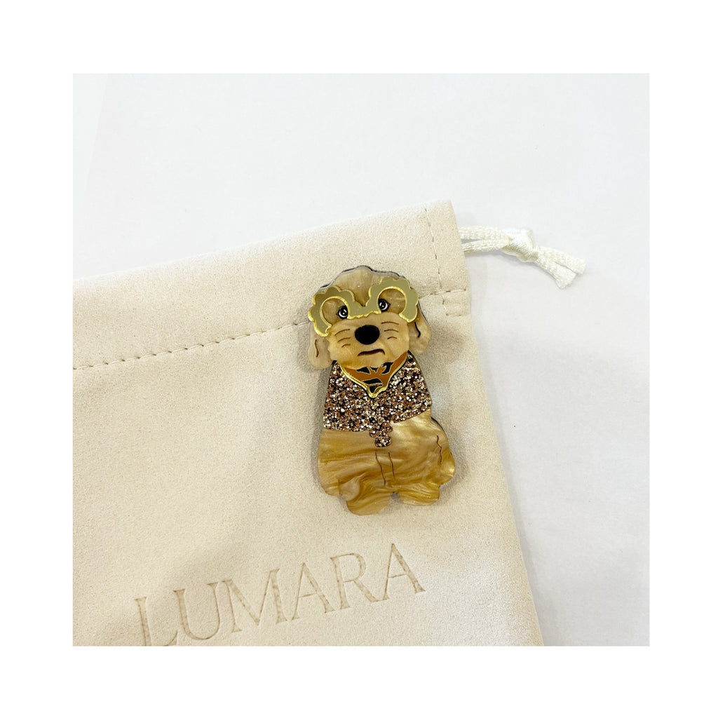 Brooch Acrylic - Dog Bella