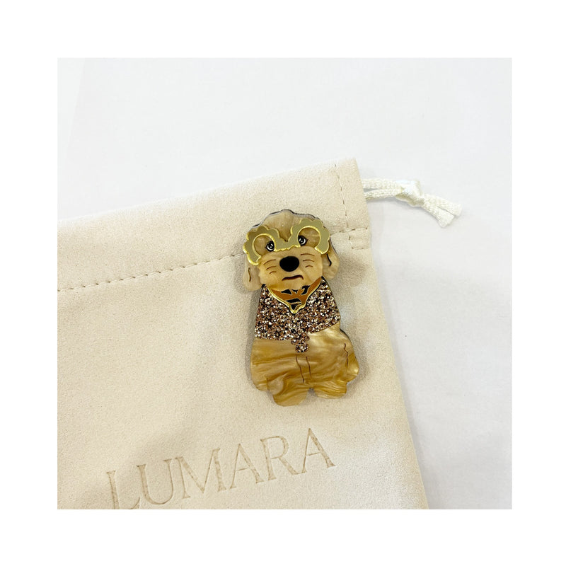 Brooch Acrylic - Dog Bella