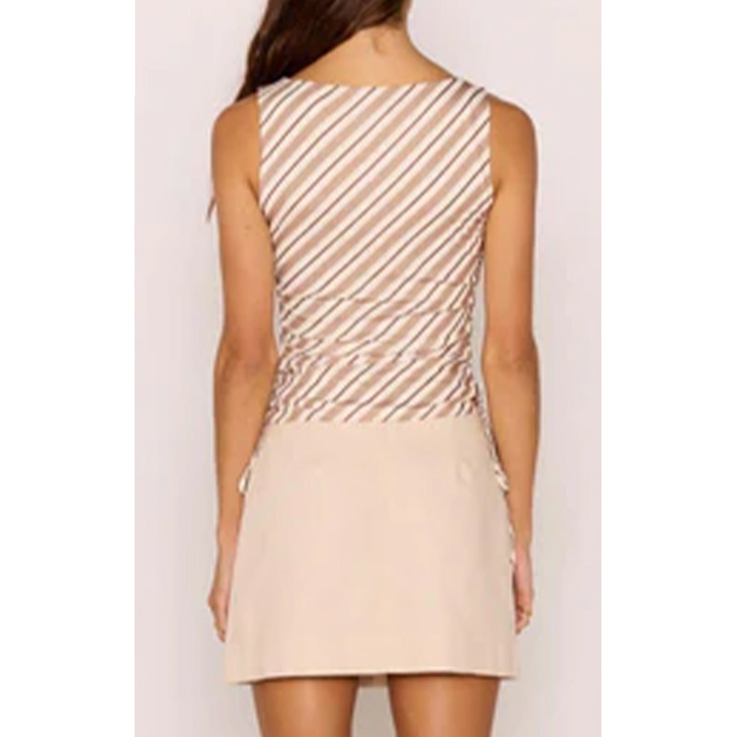 Top Orielle Mesh - Brown & Cream Stripe
