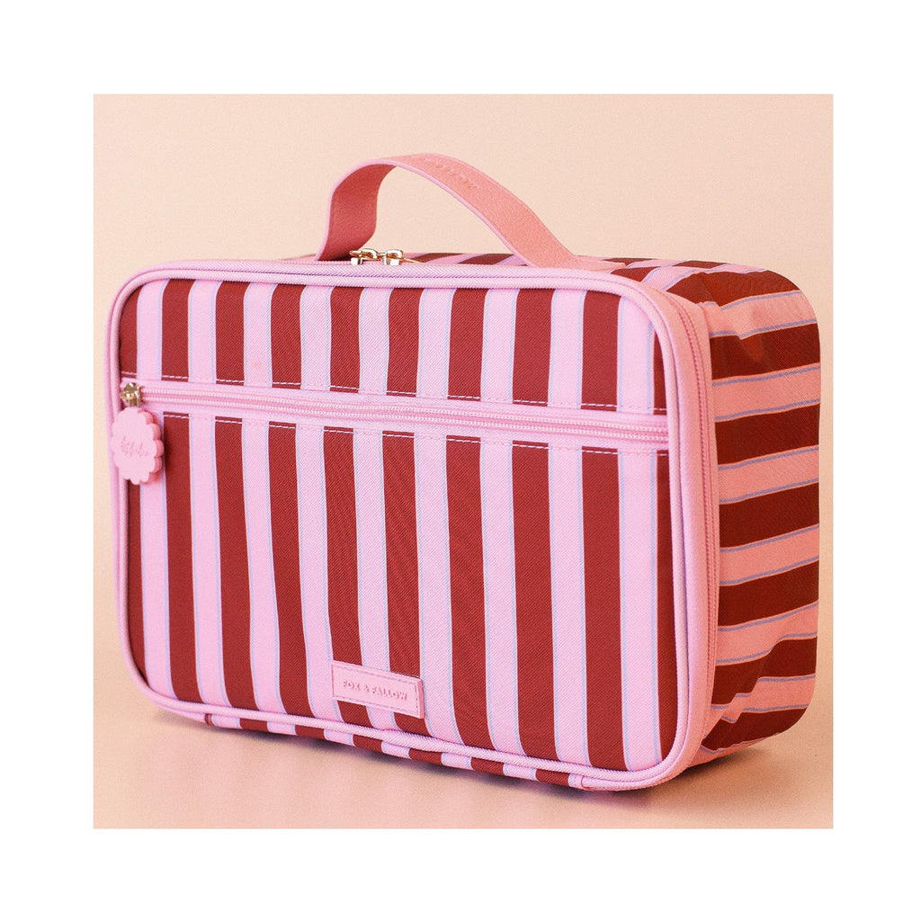 Lunch Bag Large - Burgundy Stripe