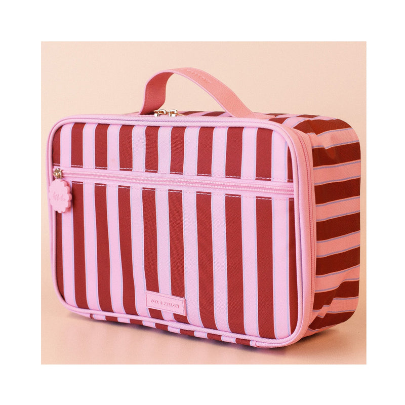 Lunch Bag Large - Burgundy Stripe