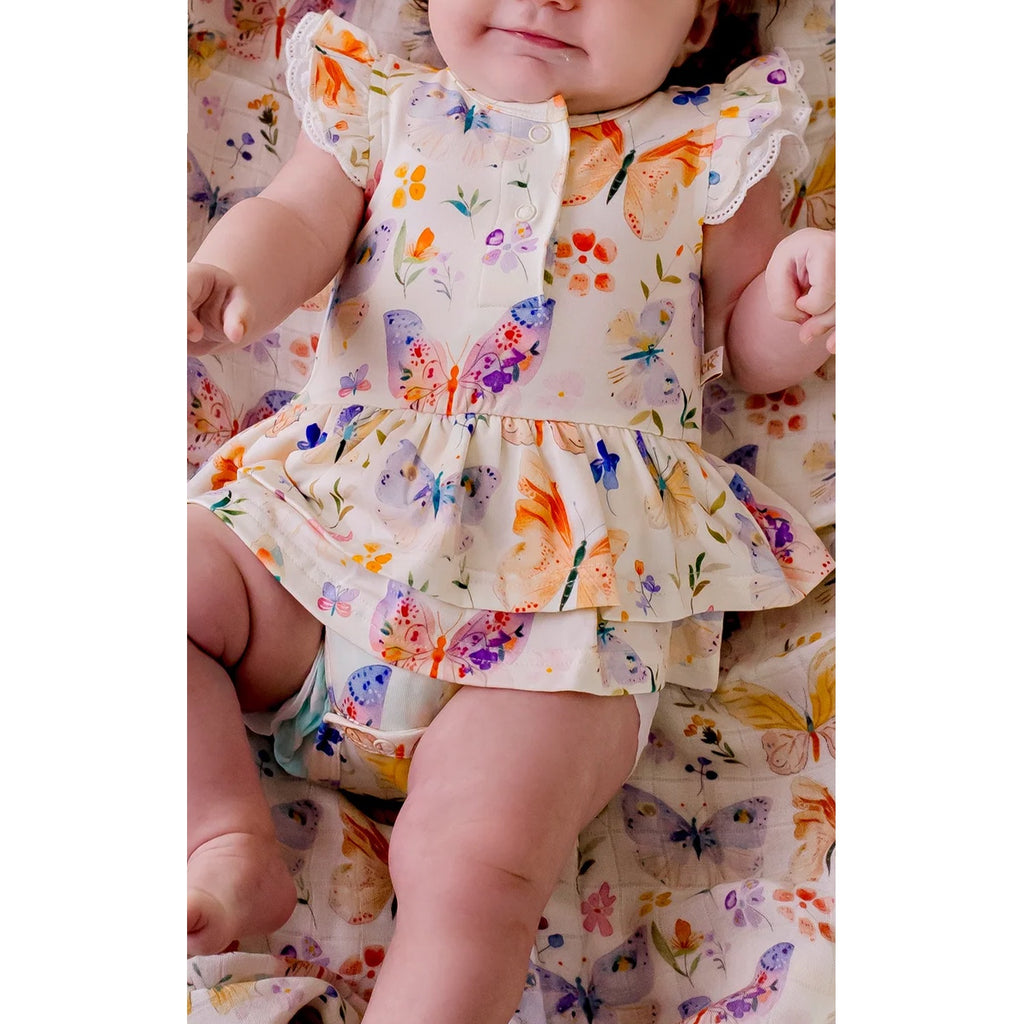 Bodysuit Dress - Butterfly Blooms