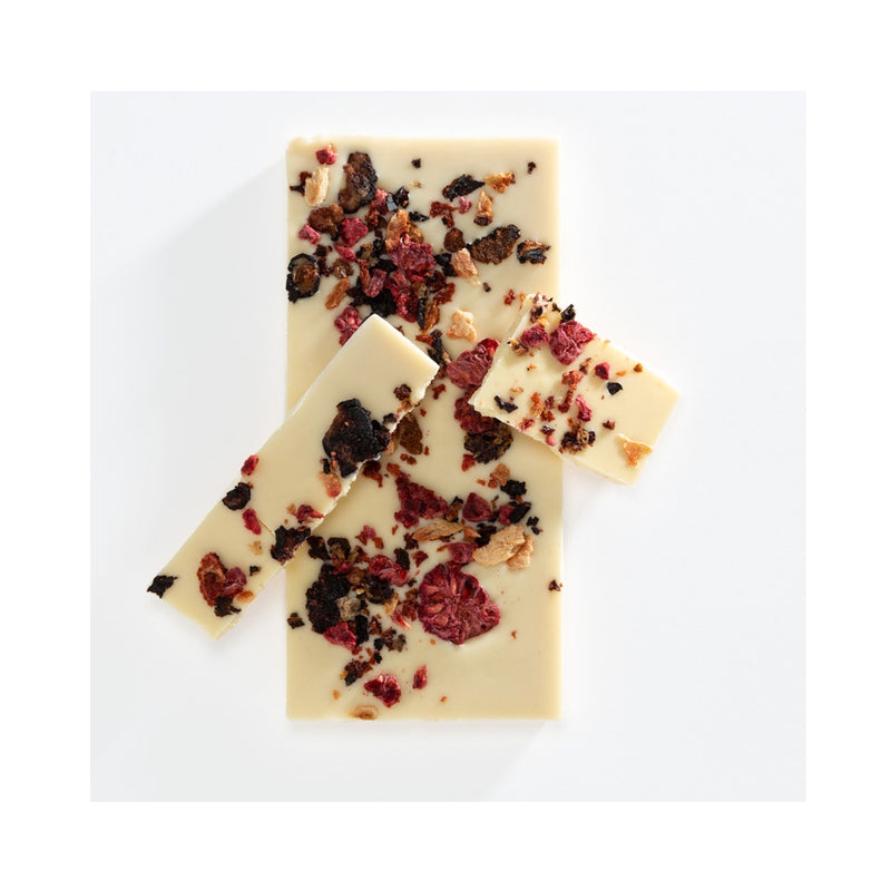 White Chocolate Bar 50g - Mixed Berry