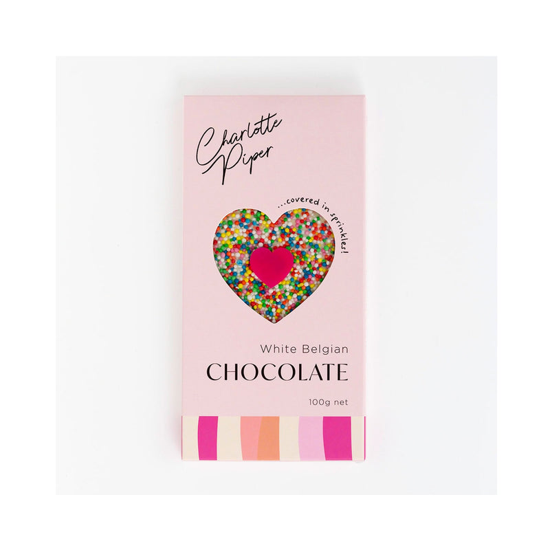 White Chocolate Bar 100g - Sprinkles