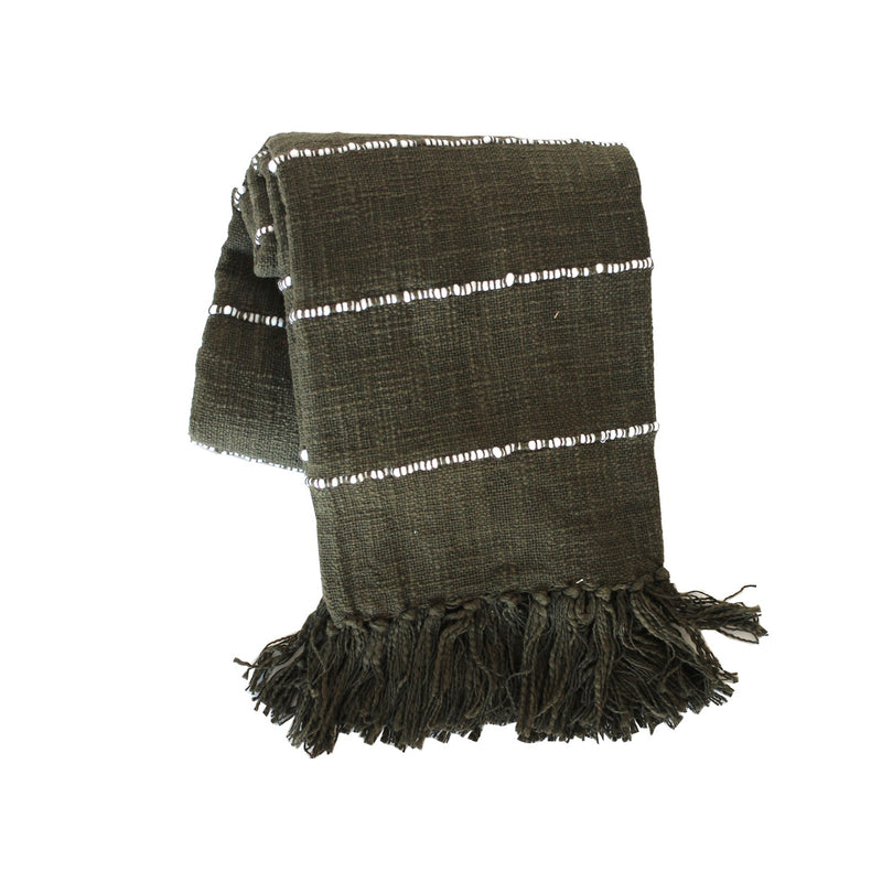 Throw Stripe Slub - Burnt Olive