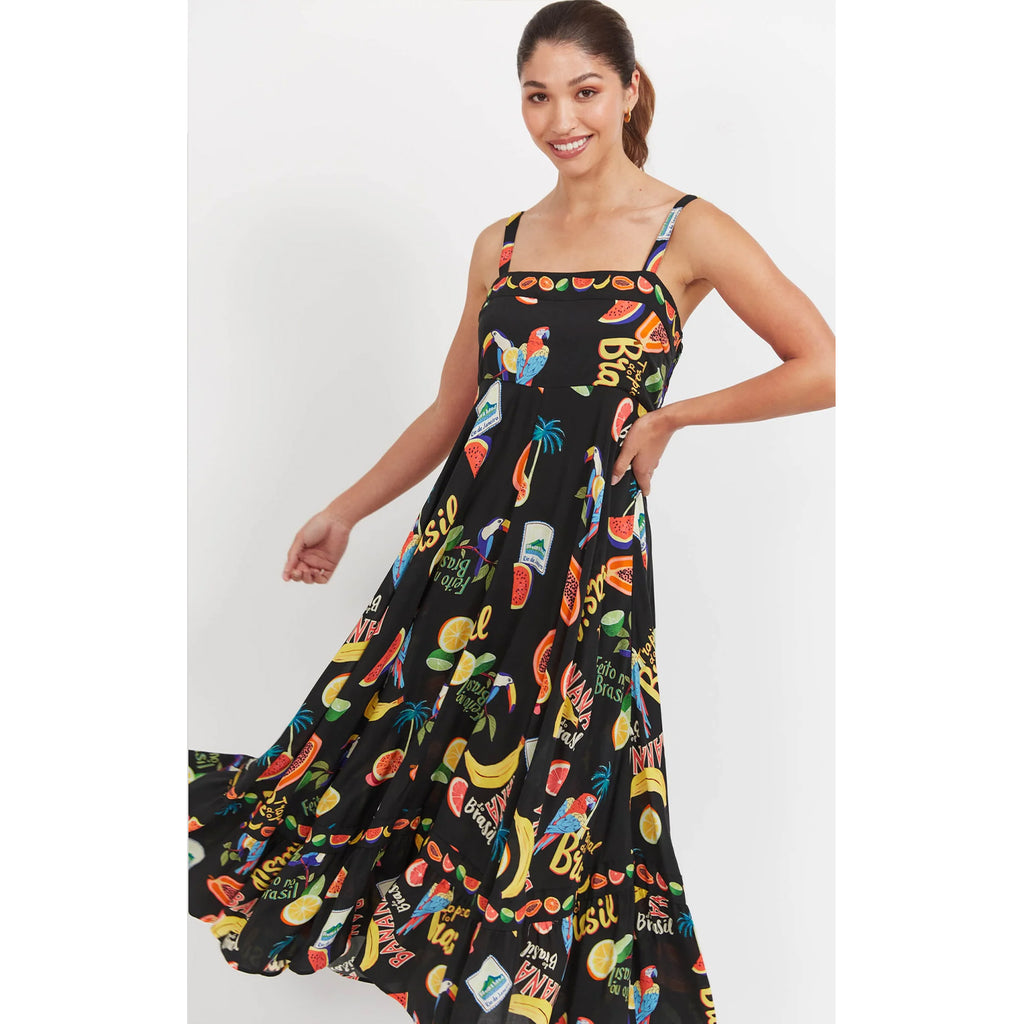 Dress Cabana Tank Maxi - Brasil Black