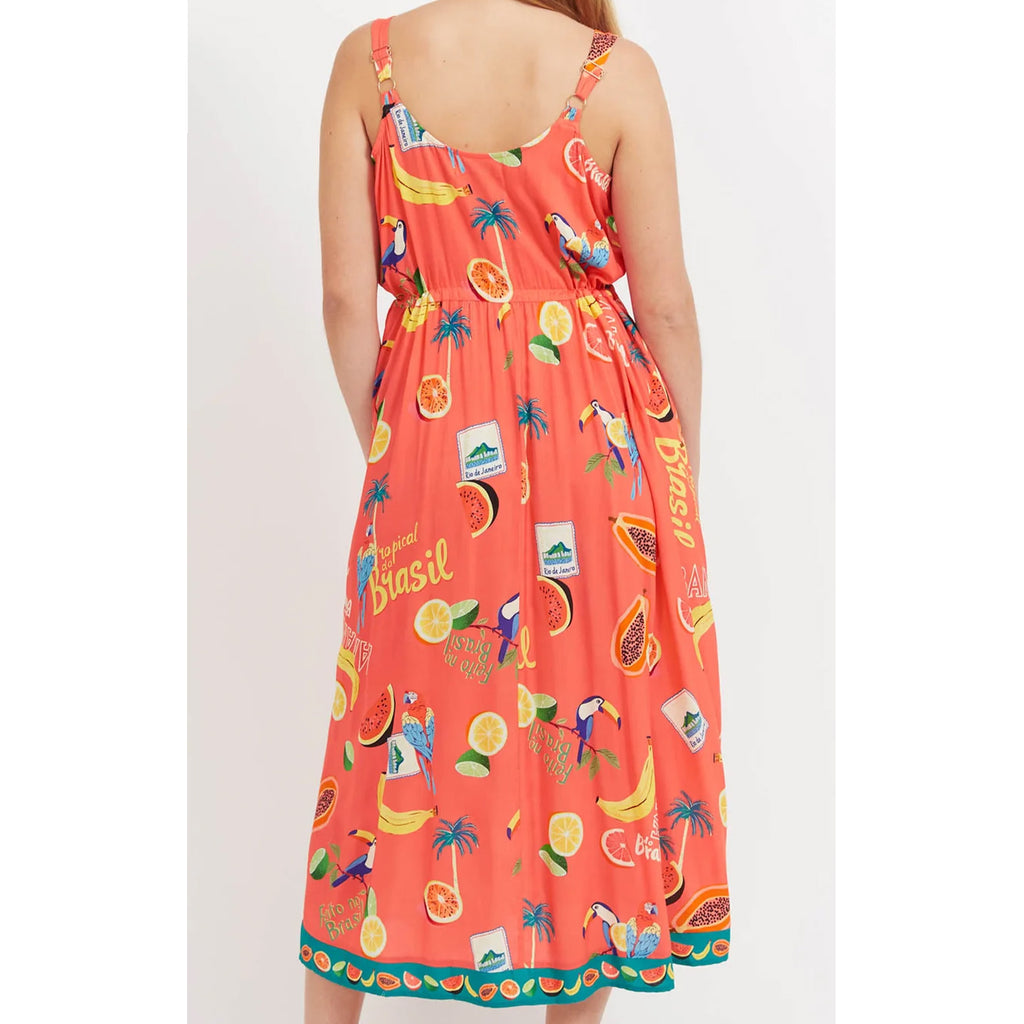 Dress Cabana Tie - Brasil Coral
