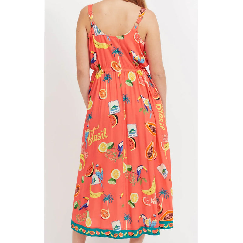 Dress Cabana Tie - Brasil Coral