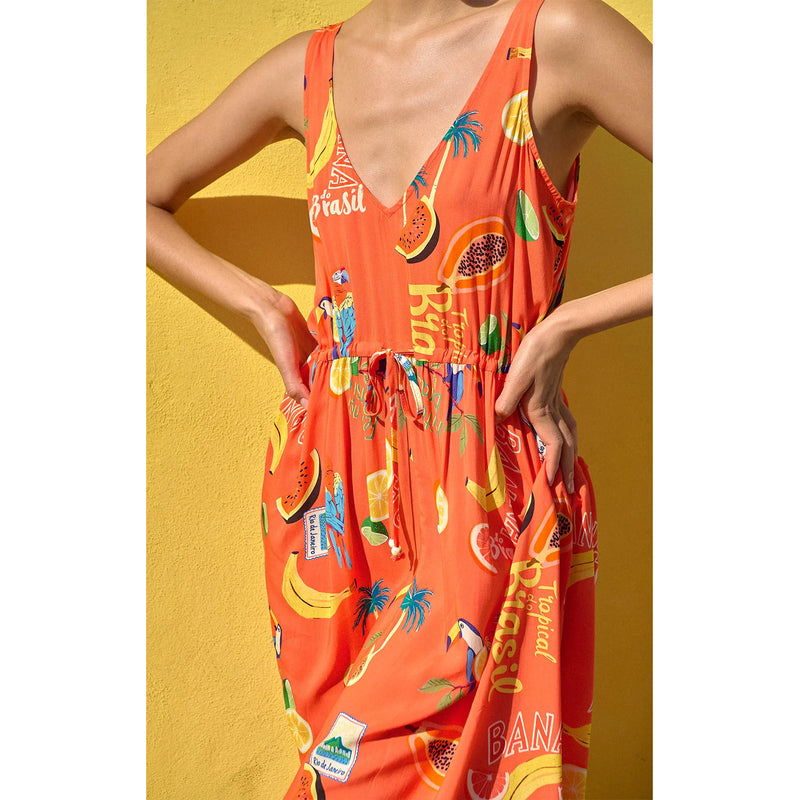 Dress Cabana Tie - Brasil Coral