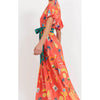 Dress Cabana V Neck Maxi - Brasil Coral