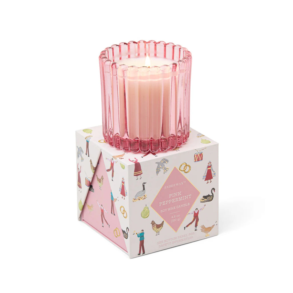 Candle Holiday Merry Box - Pink Peppermint