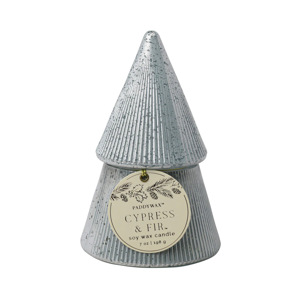 Candle Xmas Tree White - Cypress & Fir