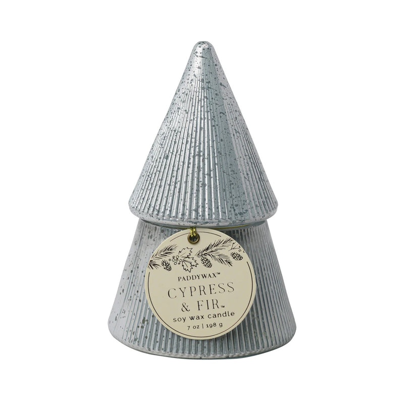 Candle Xmas Tree White - Cypress & Fir