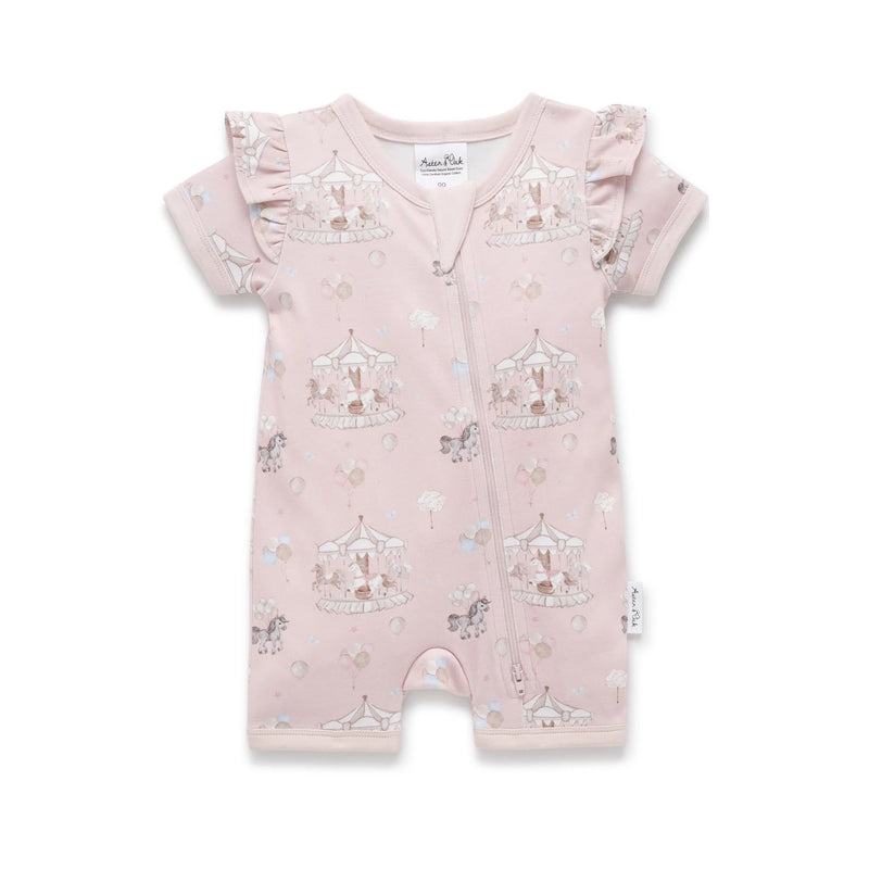 Baby Carousel Ponies Zip Romper