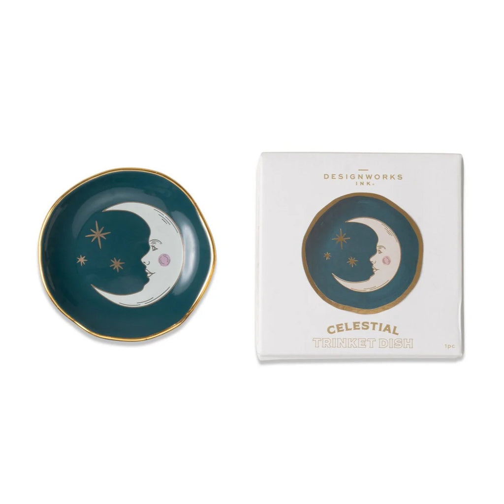 Trinket Dish Celestial - Teal Moon