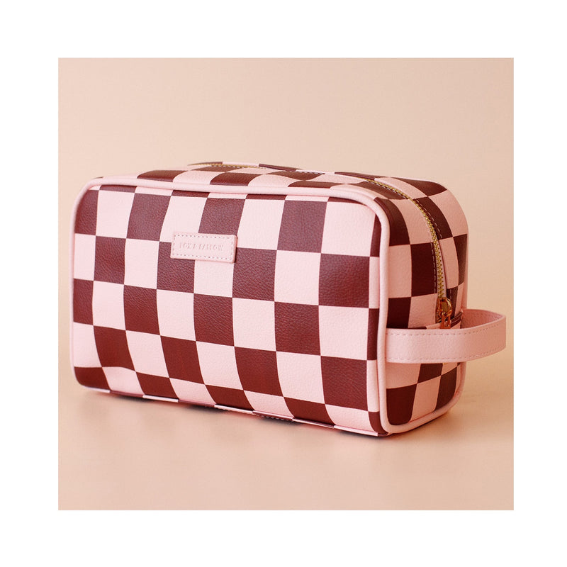 Wash Bag - Cherry Check