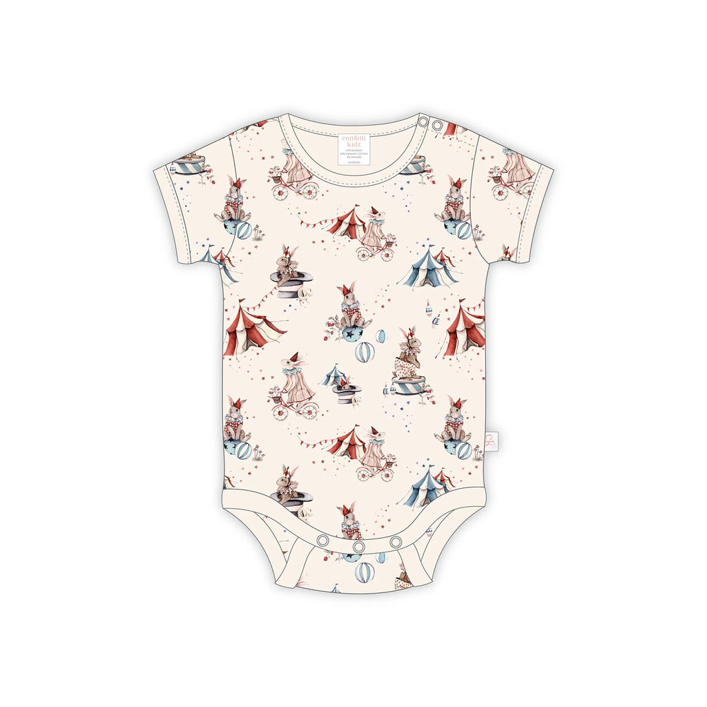 Bodysuit Bamboo - Circus Bunnies