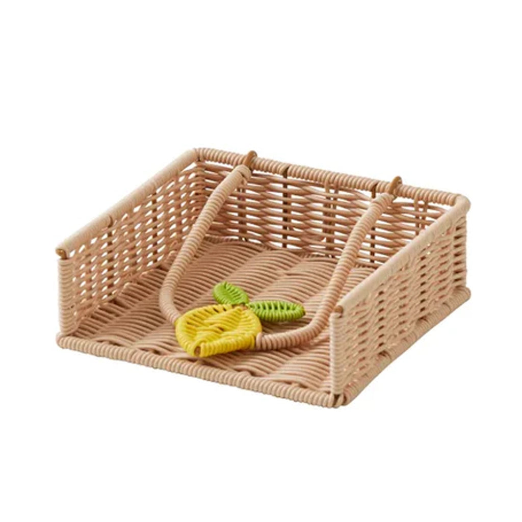 Napkin Holder Citron Woven - Yellow
