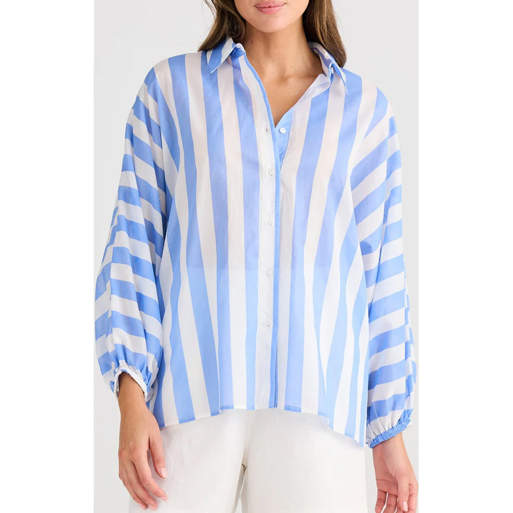 Top Cliffside Shirt - Blue Stripe