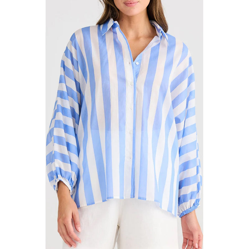 Top Cliffside Shirt - Blue Stripe
