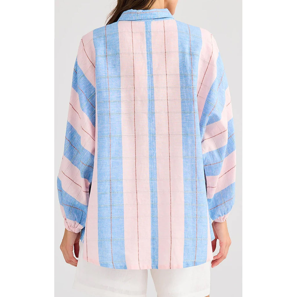 Top Cliffside Shirt - Blue Multi Stripe