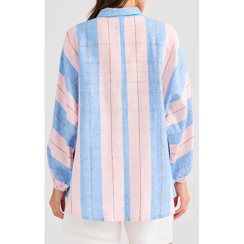 Top Cliffside Shirt - Blue Multi Stripe