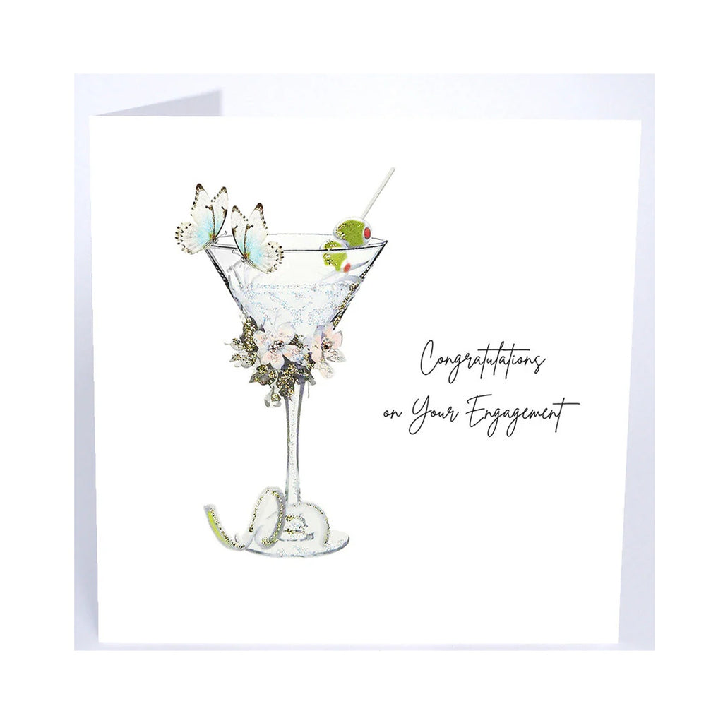Card Engagement Congratulations Martini