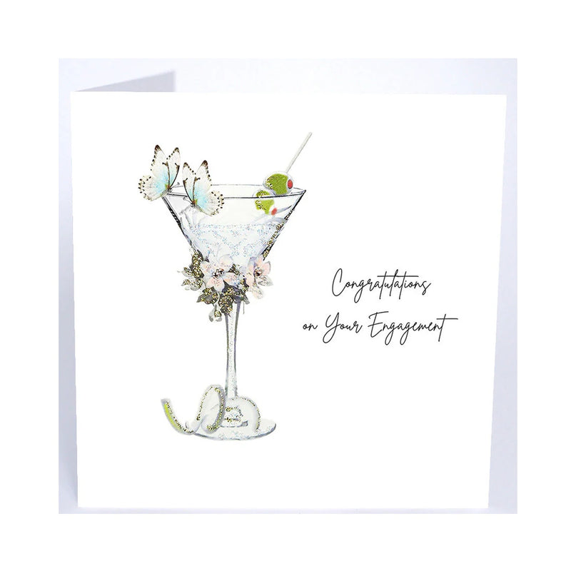 Card Engagement Congratulations Martini