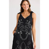 Dress Deira - Black & White Embroidery