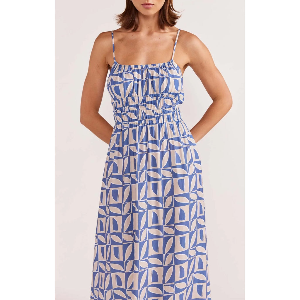 Dress Alto Sundress - Blue Geo