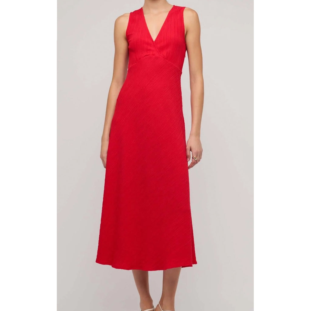 Dress Amira Bias Midi Dress - Red