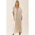Dress Ingrid Tiered Maxi - Canvas