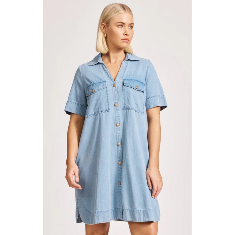 Dress Melenia Denim Shirtdress - Denim