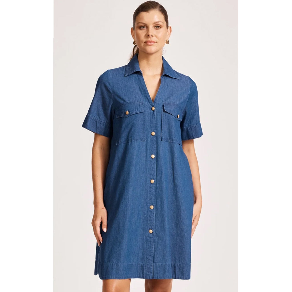 Dress Melenia Denim Shirtdress - Indigo