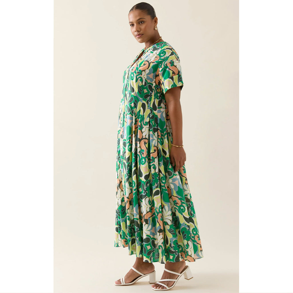 Dress Aurora Pleat Maxi - Paisley