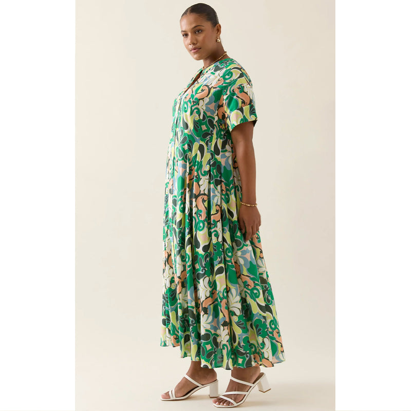 Dress Aurora Pleat Maxi - Paisley