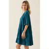 Dress Ingrid Button - Baltic