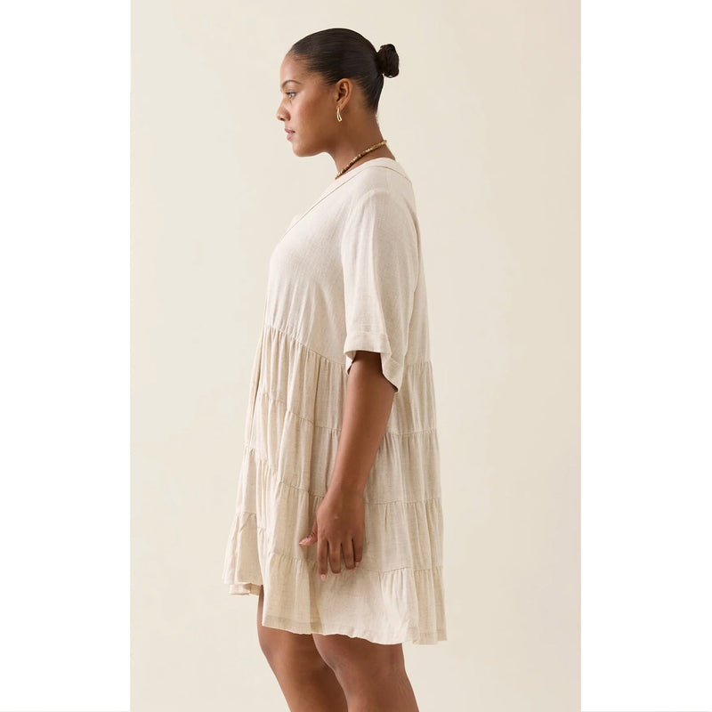 Dress Ingrid Button - Canvas