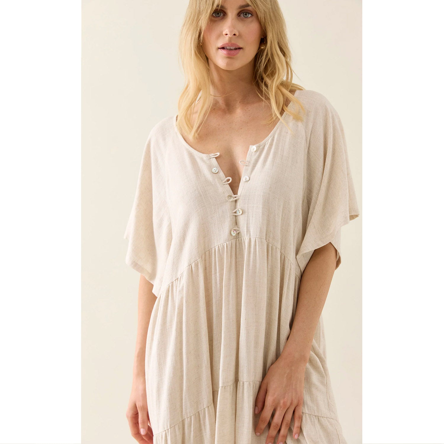Dress Ingrid Tiered Maxi - Canvas