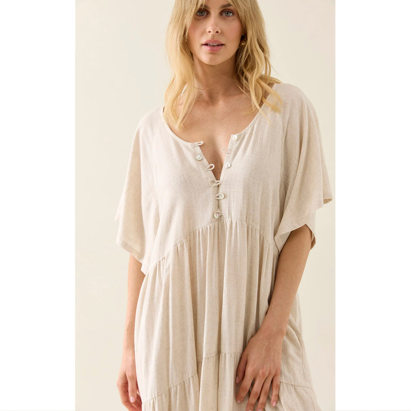 Dress Ingrid Tiered Maxi - Canvas