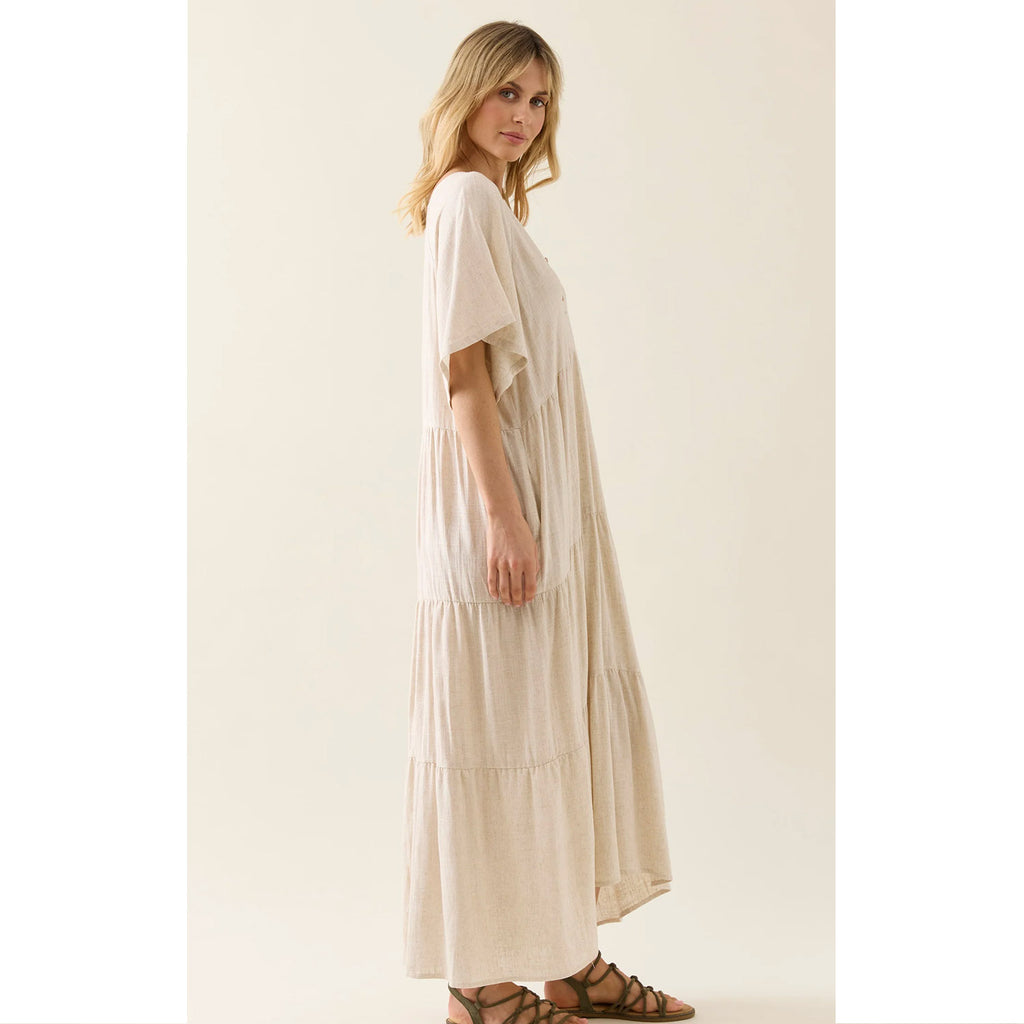 Dress Ingrid Tiered Maxi - Canvas