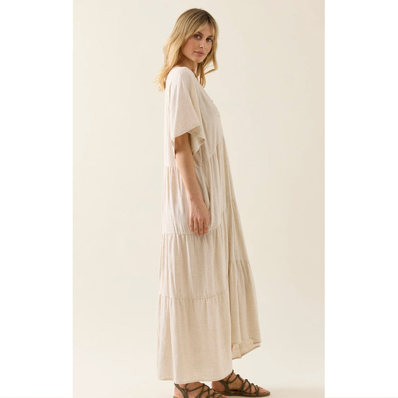 Dress Ingrid Tiered Maxi - Canvas