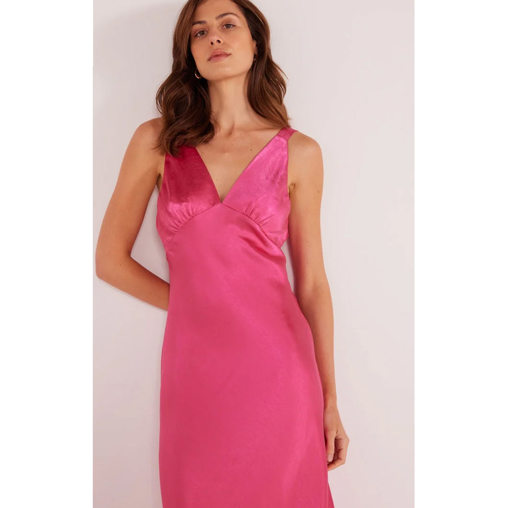 Dress Mariana Bias Midi - Pink