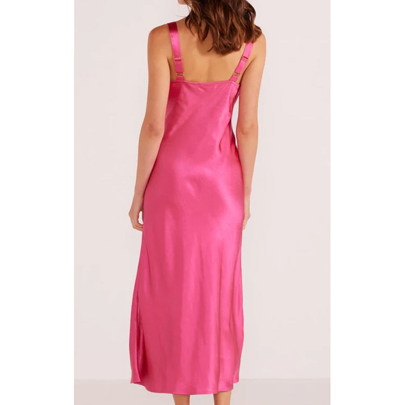 Dress Mariana Bias Midi - Pink