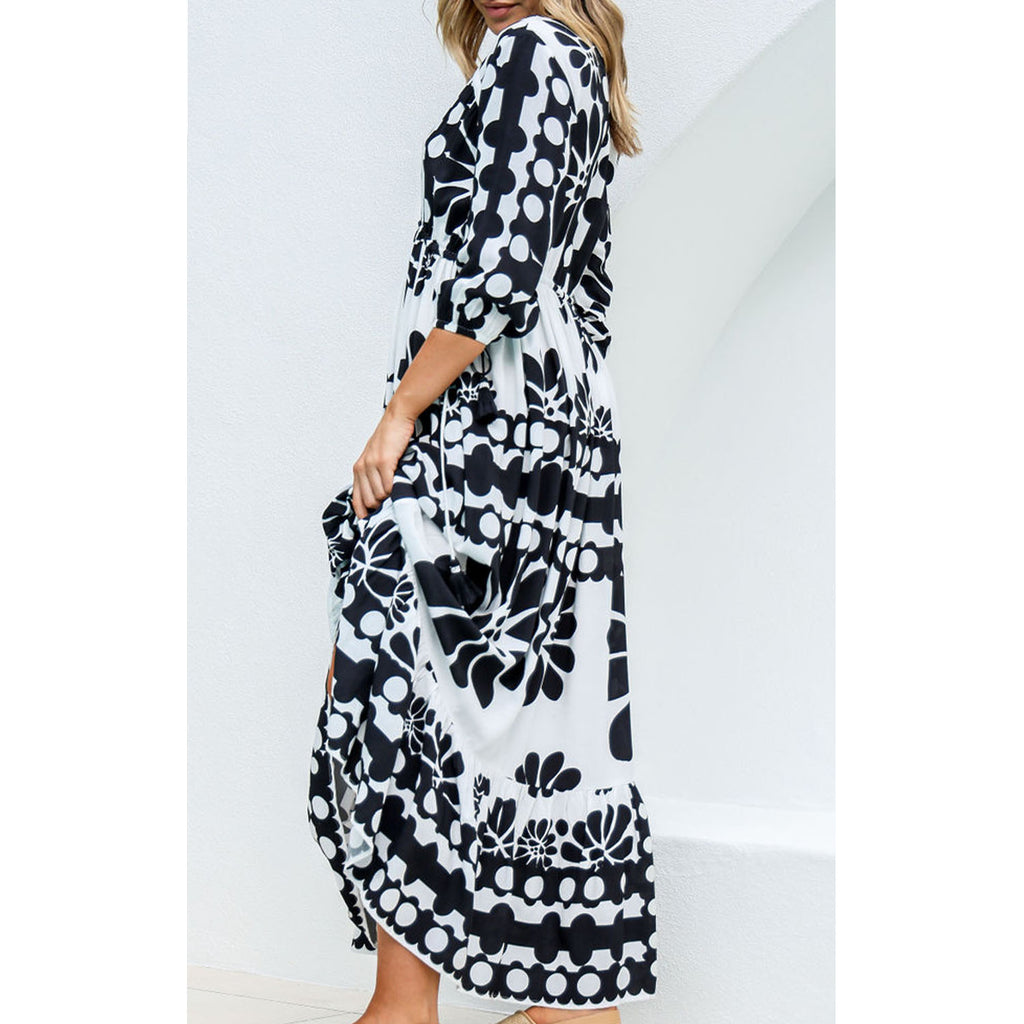 Dress Porter Maxi - Black & White