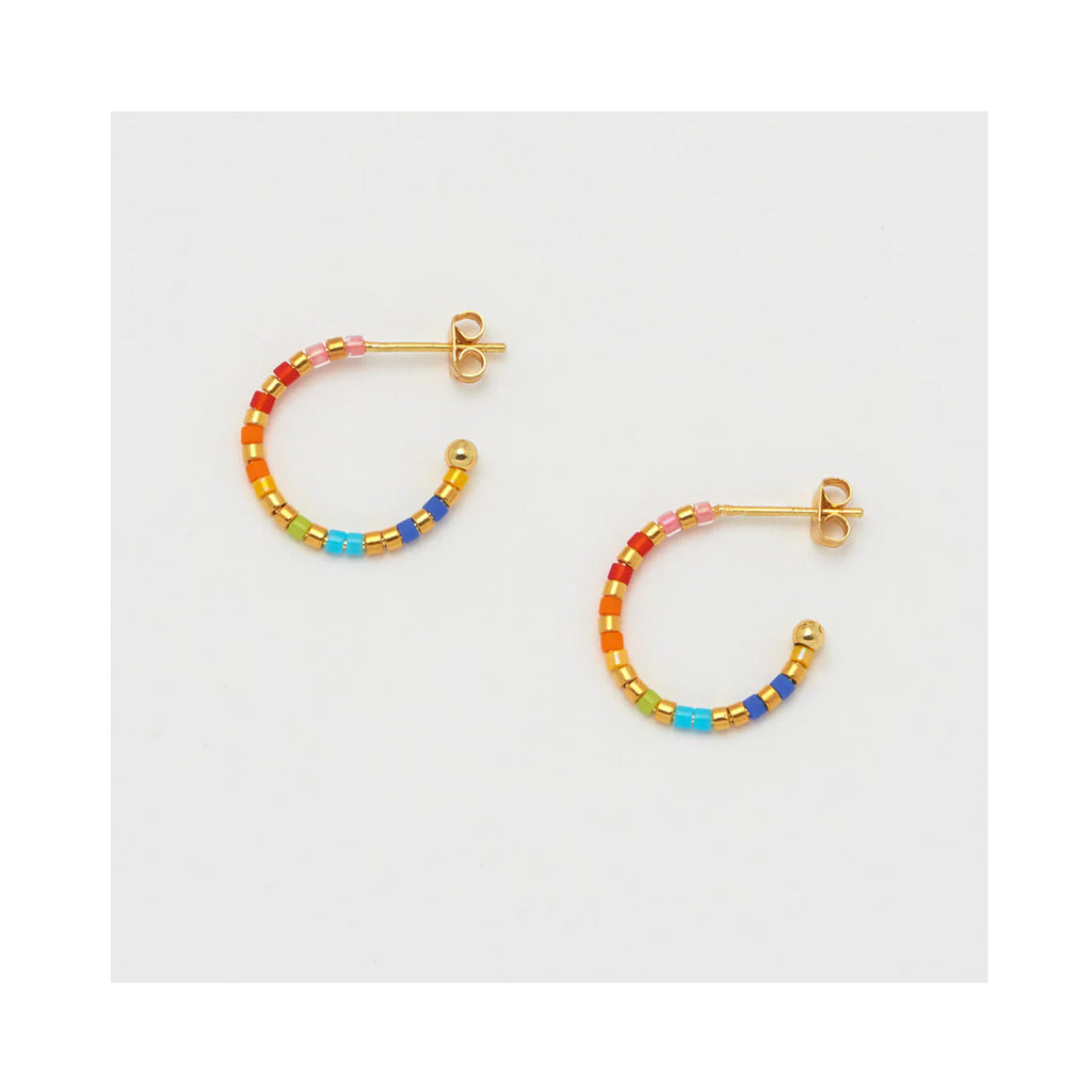 Earrings Hoop Rainbow Gold Plated